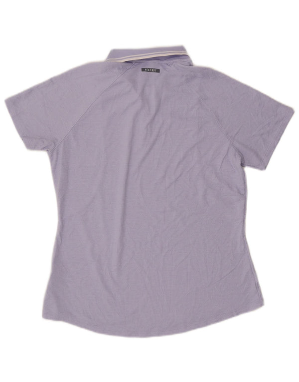 Camisa polo feminina ADIDAS UK 14 grande poliéster roxo