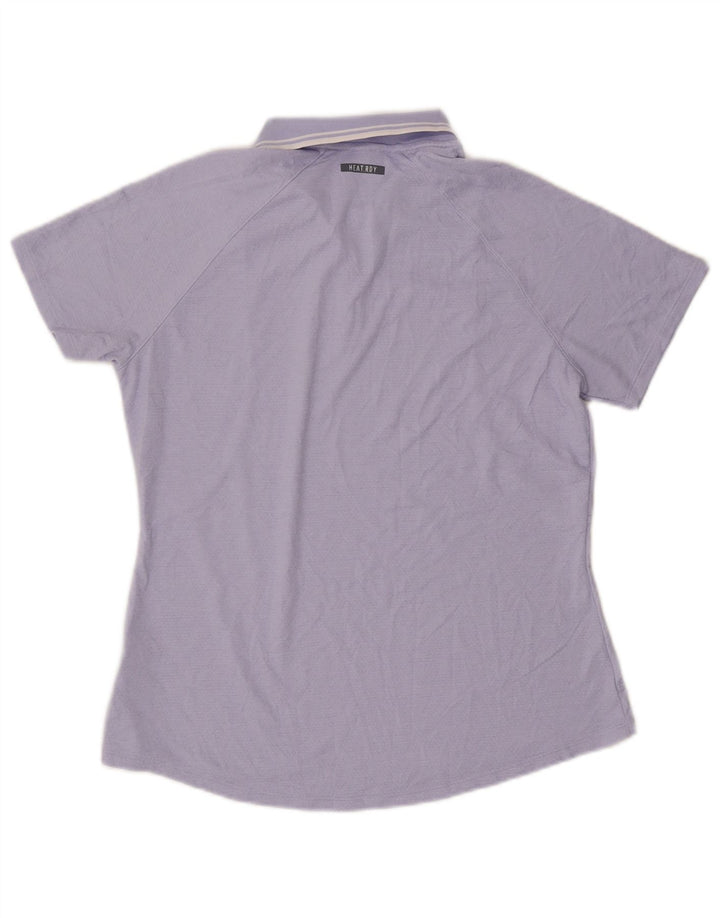 Camisa polo feminina ADIDAS UK 14 grande poliéster roxo
