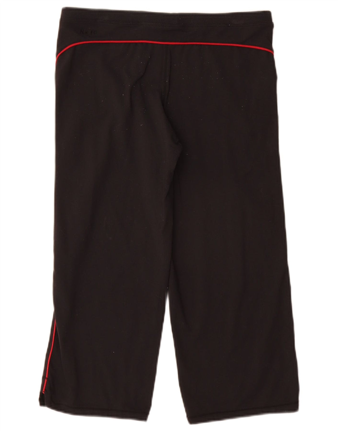 Calça de treino feminina NIKE UK 10/12 pequena preta de nylon