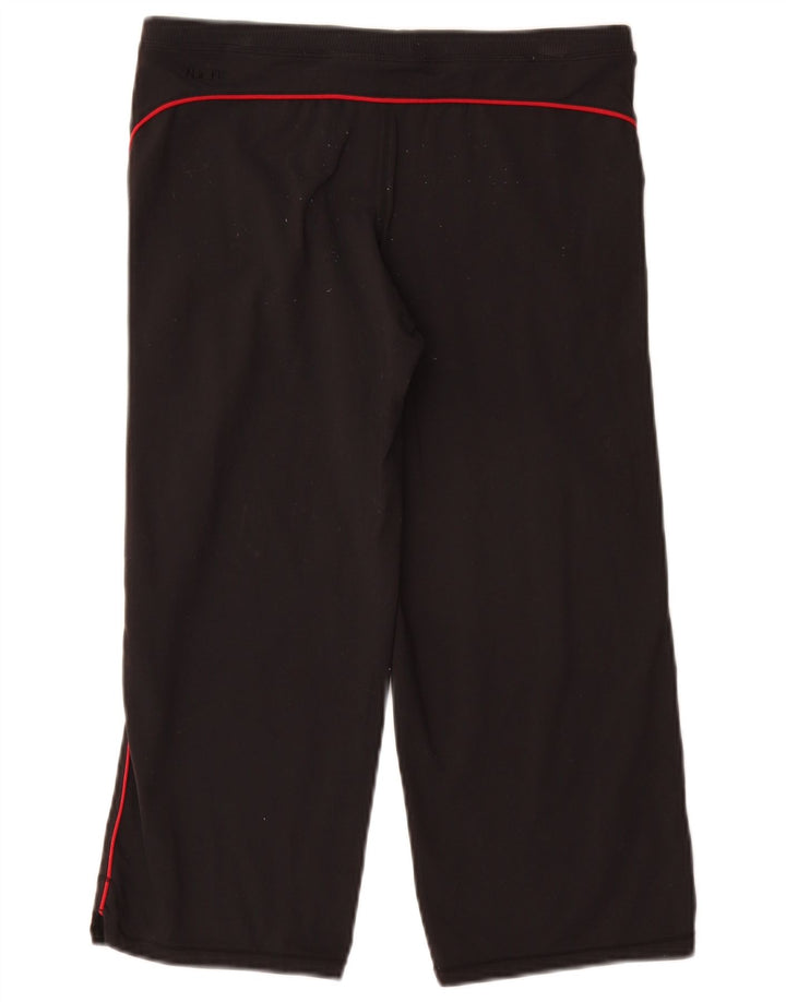 Calça de treino feminina NIKE UK 10/12 pequena preta de nylon