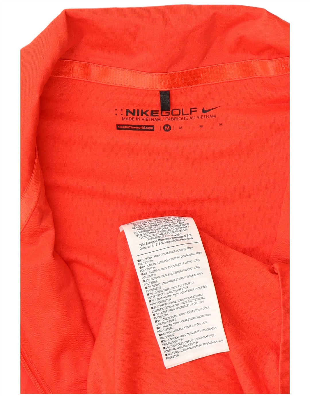 Jaqueta feminina sem mangas Nike UK 14 poliéster vermelho médio