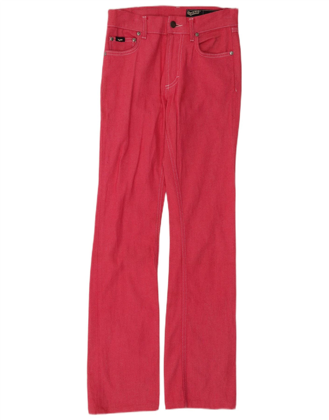 Jeans feminino Bootcut Gas W26 L31 algodão rosa
