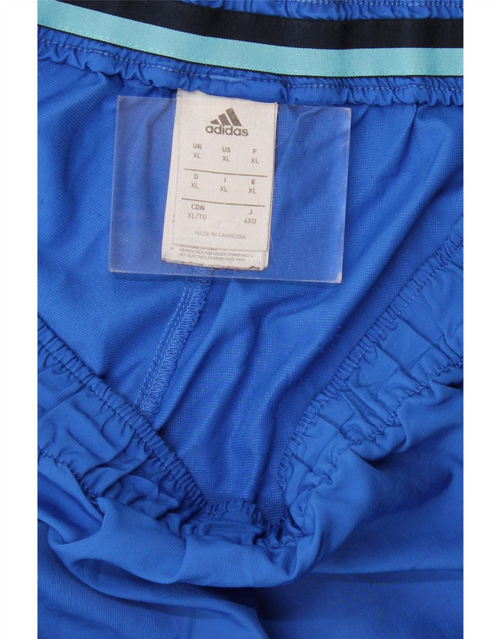 Shorts esportivos masculinos Adidas XL azul poliéster