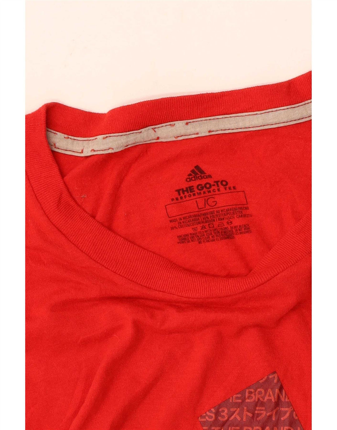 Camiseta Adidas Masculina Climalite Graphic Top Grande Poliéster Vermelho