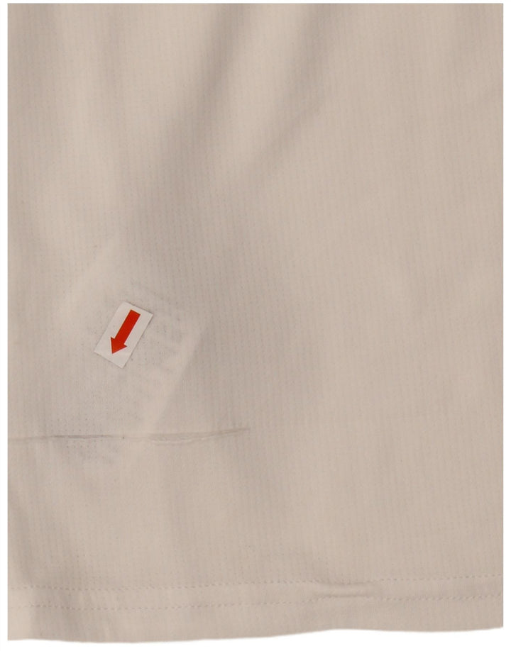 ADIDAS Mens Climacool T-Shirt Top Pequeno Off White Poliéster