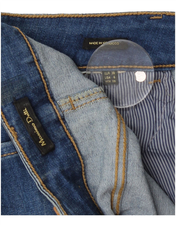 Saia jeans feminina Massimo Dutti UE 38 pequena W28 azul