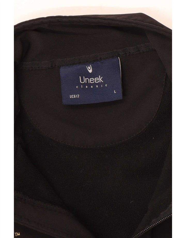 Uneek Womens Graphic Tracksuit Top Jacket Reino Unido 16 Grande Preto