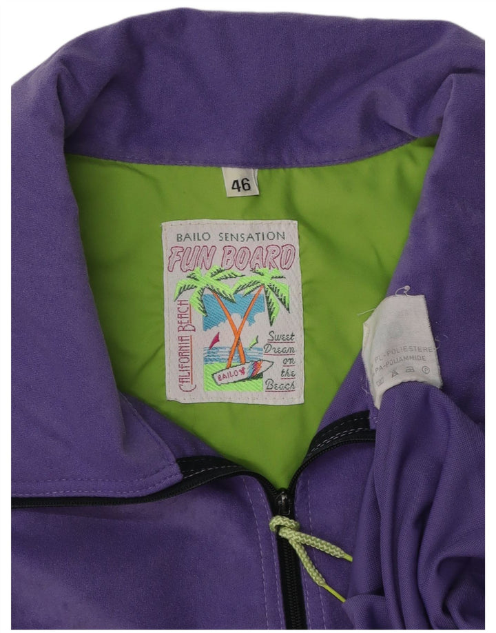 Bailo Pulôver gráfico feminino com estampa de agasalho EU 46 XL roxo colorblock