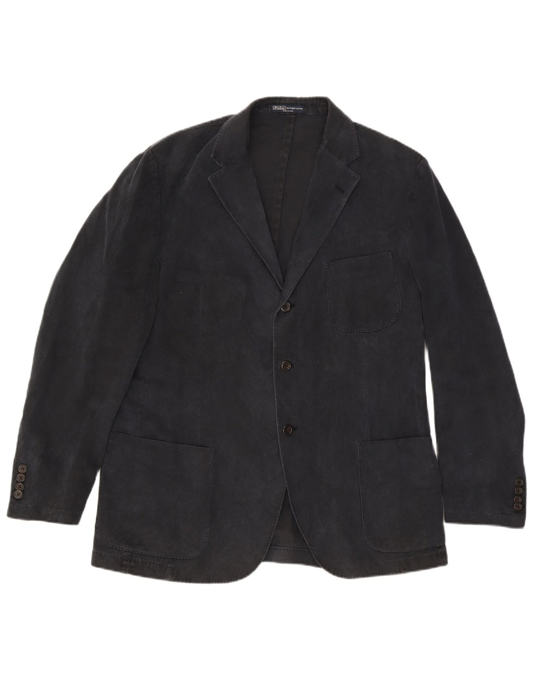 Jaqueta Blazer Masculina Polo Ralph Lauren com 3 Botões IT 54 XL Algodão Preto