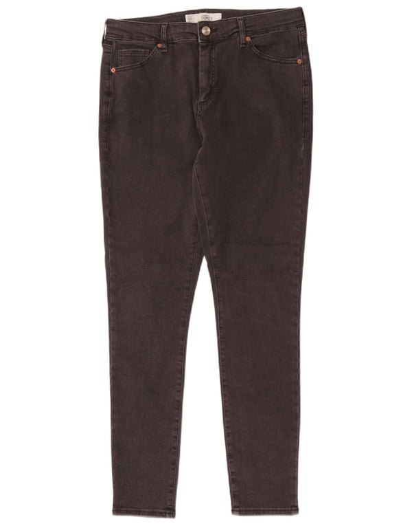 Topshop feminino Sidney skinny jeans W30 L28 algodão preto