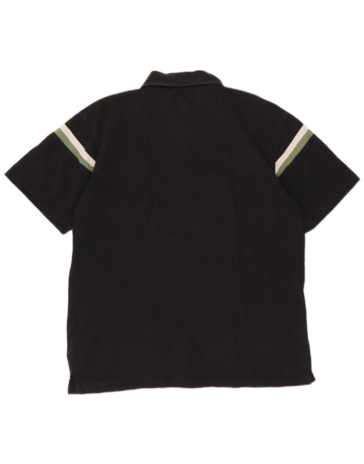 Camisa polo masculina LEE grande listrada preta