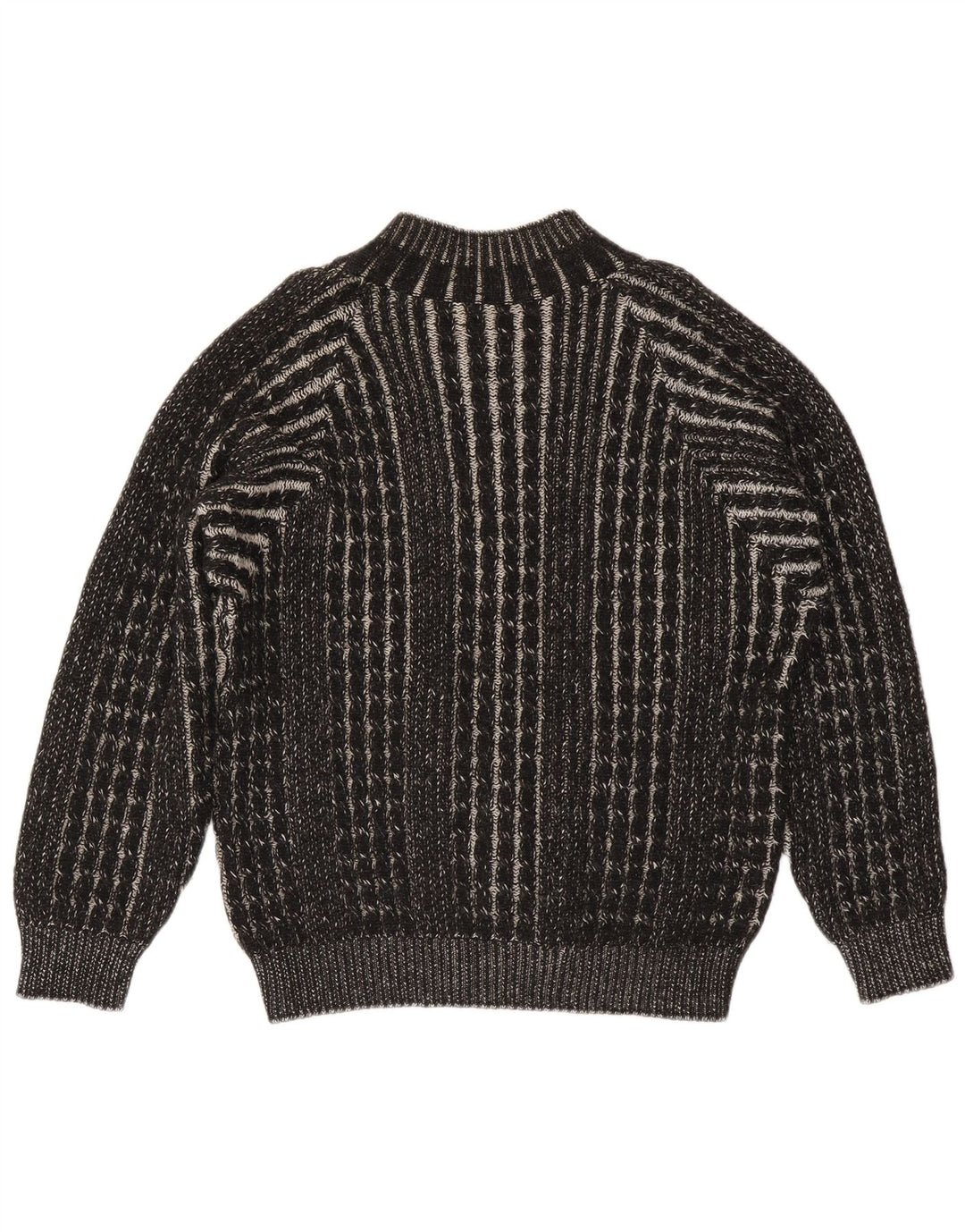 Suéter masculino Pitti com decote em V grande geométrico preto