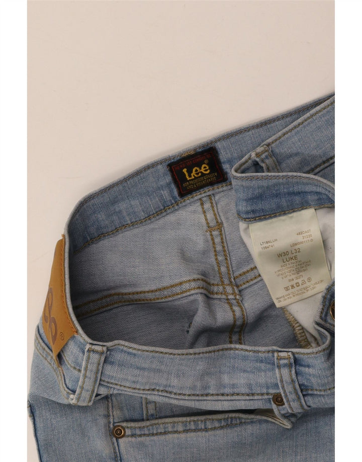LEE Masculino Luke Slim Jeans W30 L32 Azul Algodão