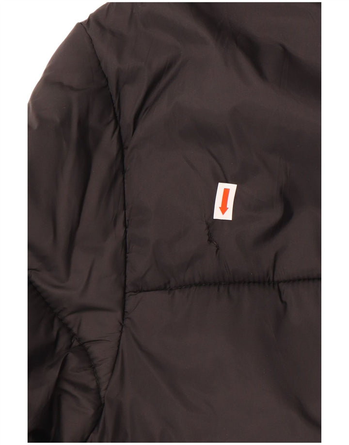 Jaqueta acolchoada masculina Zara UK 40 grande poliéster preto