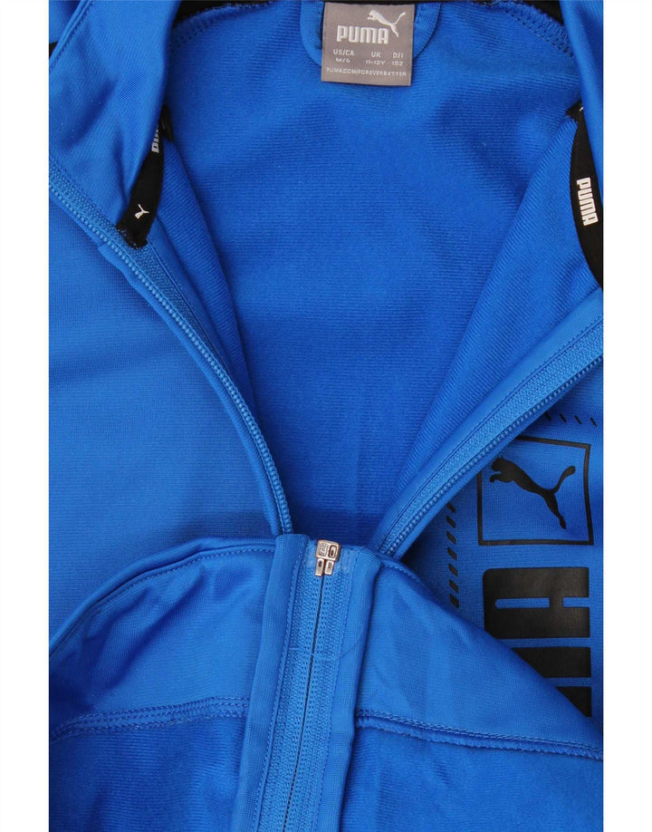 Jaqueta Puma Boys Graphic Tracksuit Top 11-12 Anos Azul Colorblock