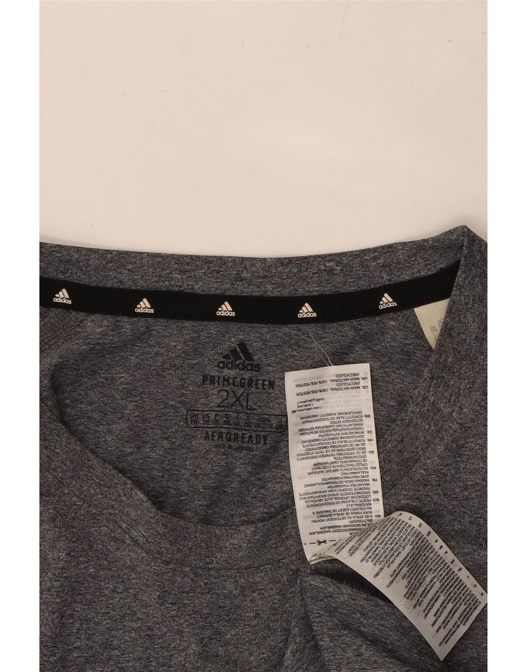 ADIDAS Mens Aeroready Camiseta Top 2XL Cinza Poliéster