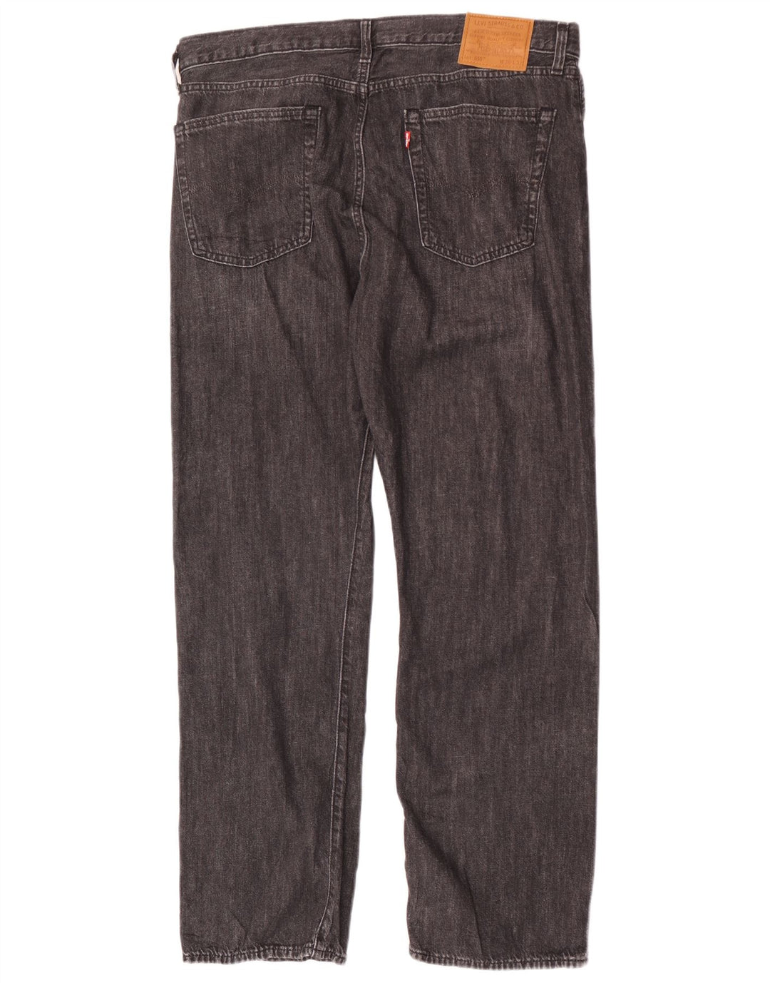 LEVI'S Masculino Relaxed Fit Straight Jeans W36 L32 Algodão Preto