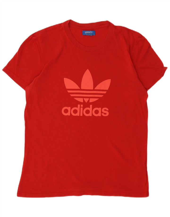 ADIDAS Mens Graphic T-Shirt Top Médio Algodão Vermelho