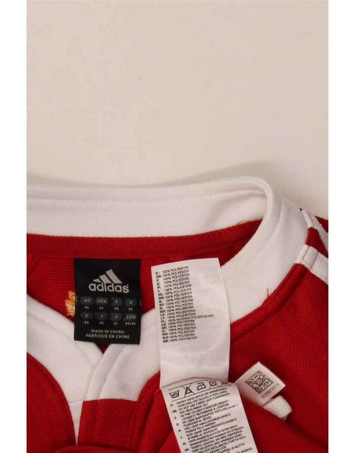 Camiseta Adidas Masculina Zurich Graphic Top Médio Vermelho Colorblock Poliéster