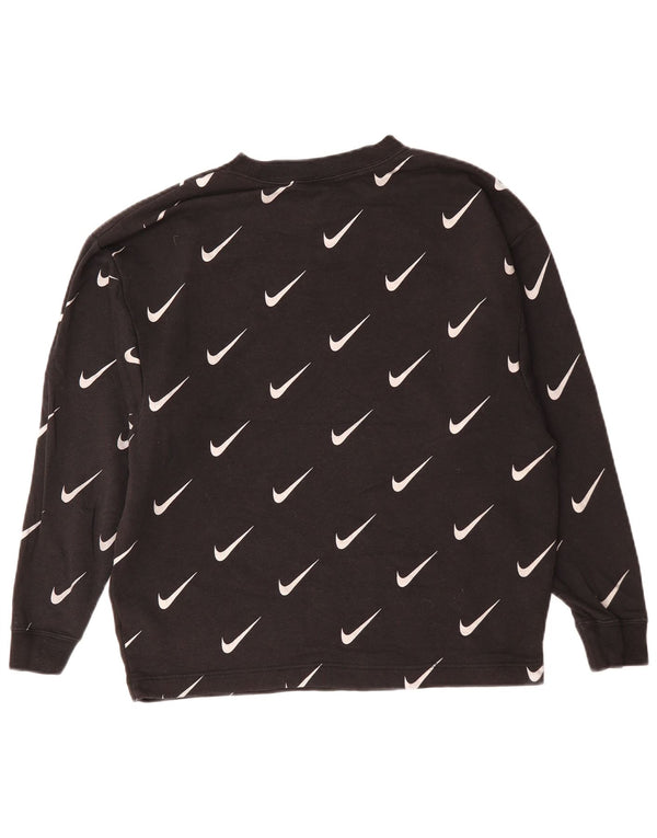 NIKE Mens Graphic Moletom Jumper XS Algodão Preto
