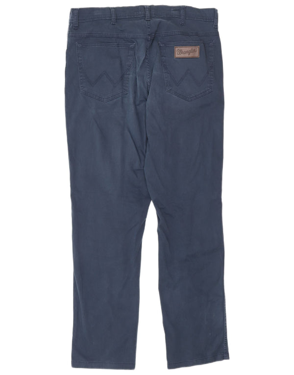 Wrangler Masculino Texas Slim Jeans W36 L34 Azul Marinho Algodão