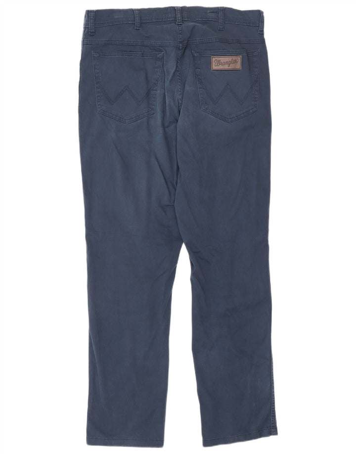 Wrangler Masculino Texas Slim Jeans W36 L34 Azul Marinho Algodão