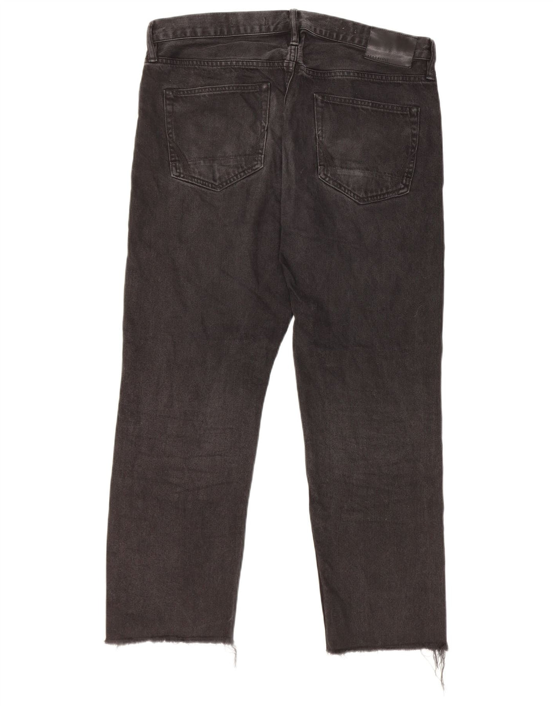 ALL SAINTS Mens Sid Straight Jeans W32 L26 Algodão Preto