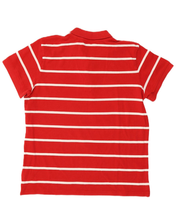 Camisa polo masculina Adidas XL listrada vermelha de algodão