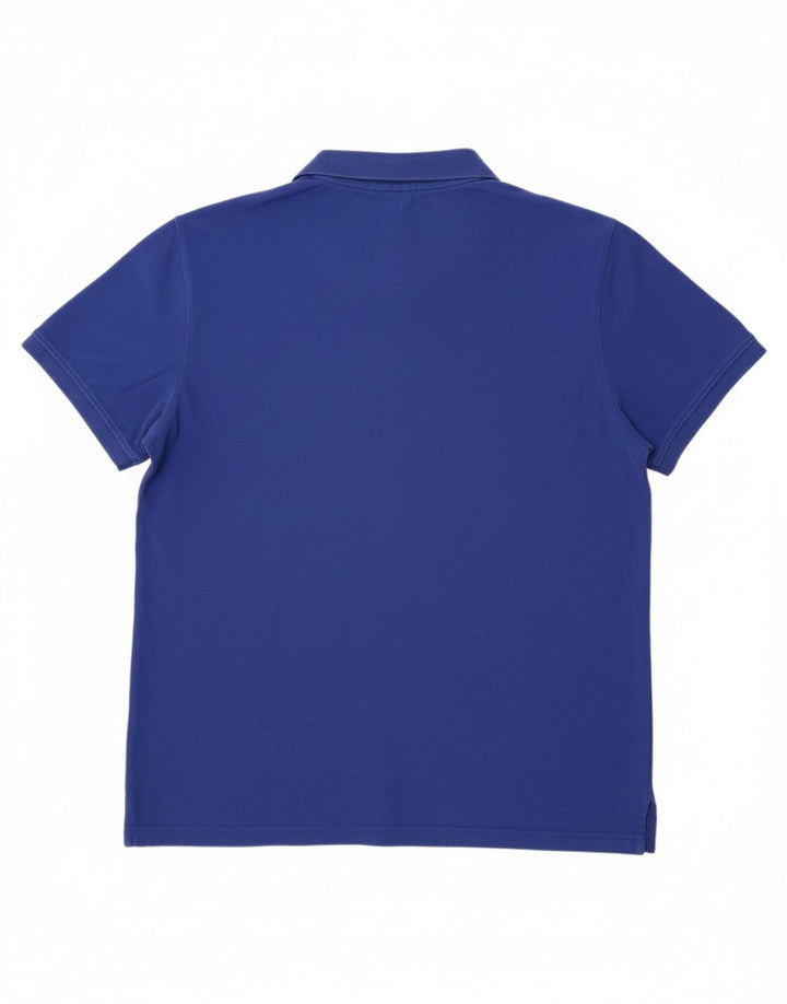 CREW CLOTHING Camisa polo masculina 2XL algodão azul