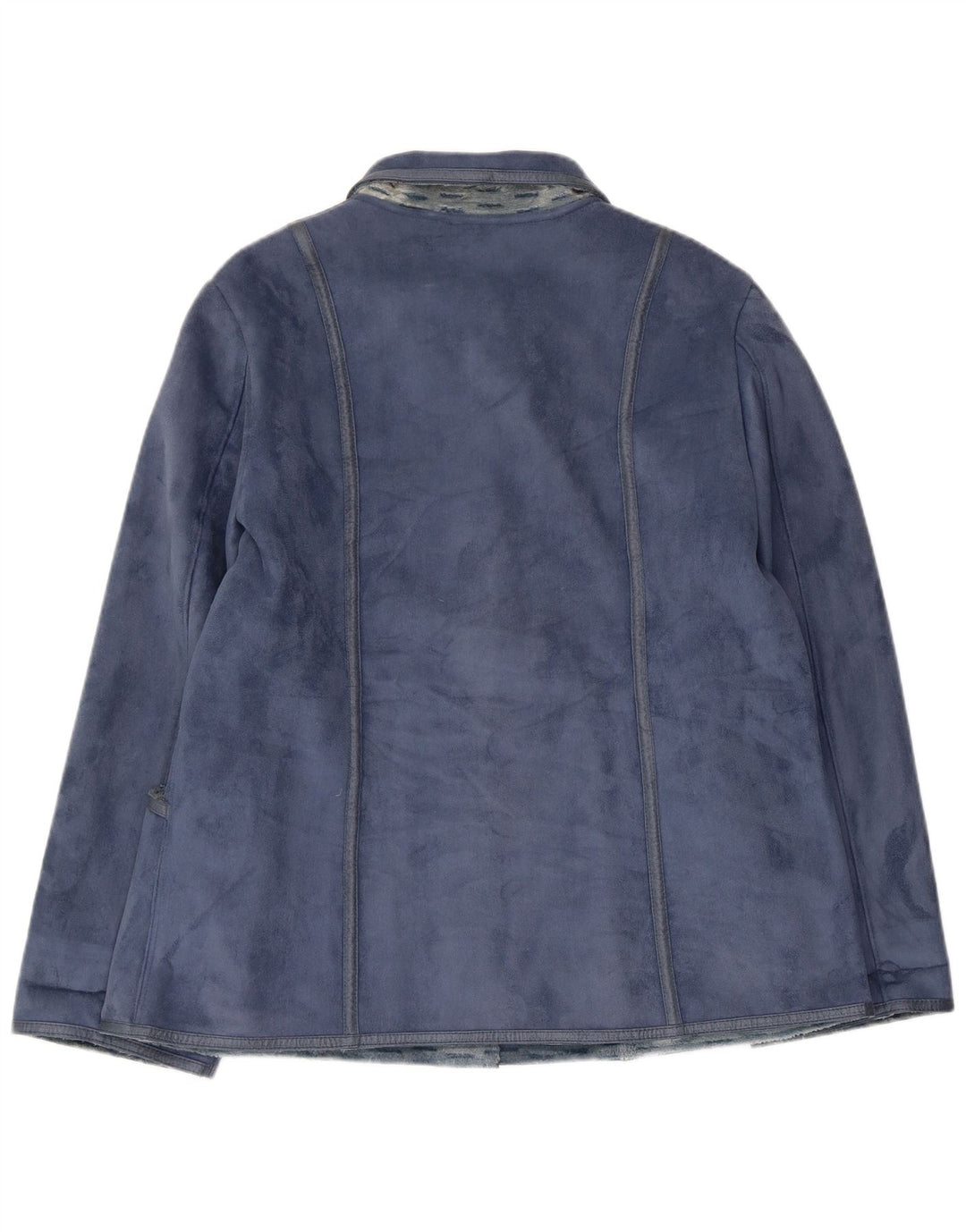 Sobretudo feminino vintage IT 50 XL azul poliéster