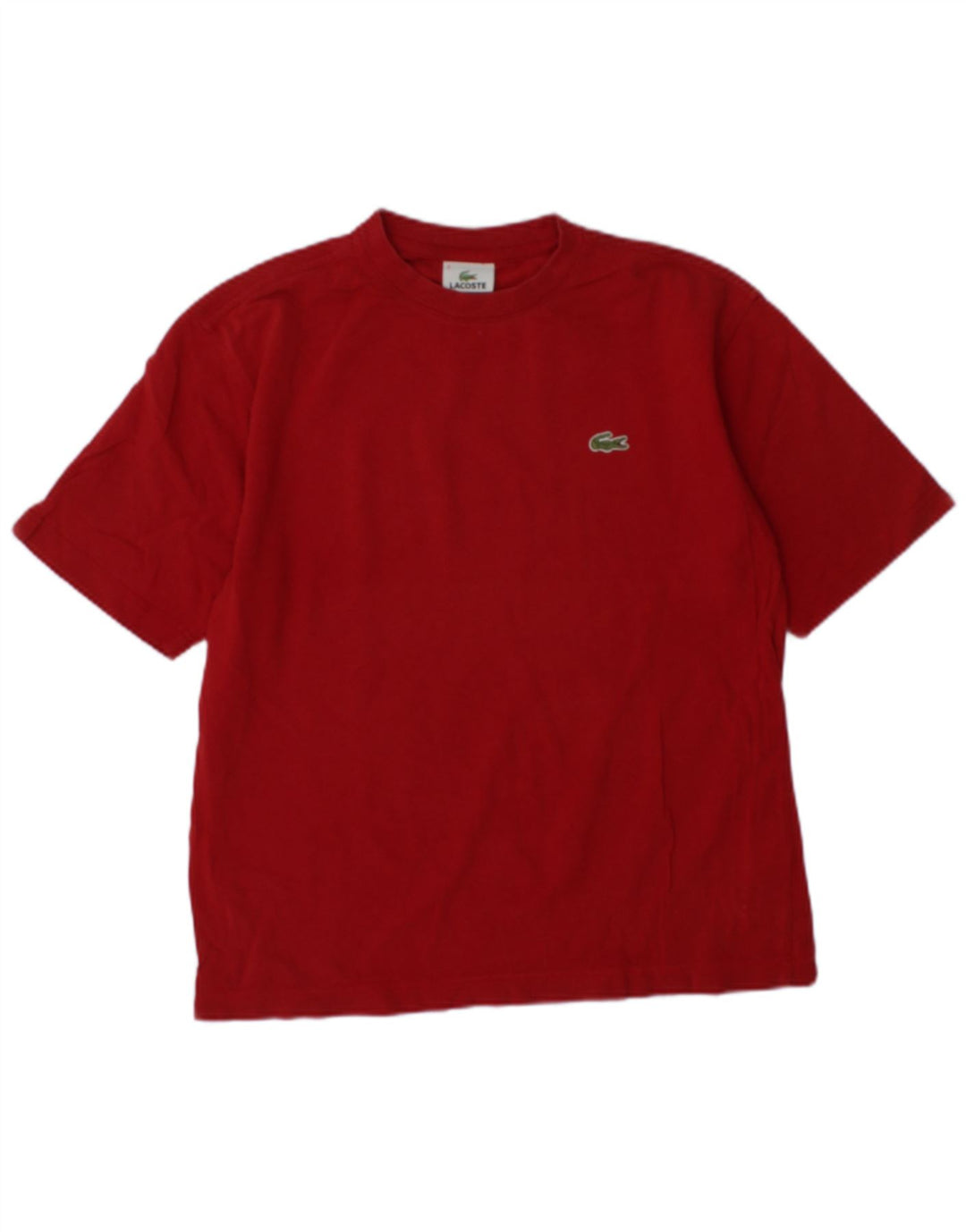 Camiseta masculina Lacoste tamanho superior 3 pequeno algodão vermelho