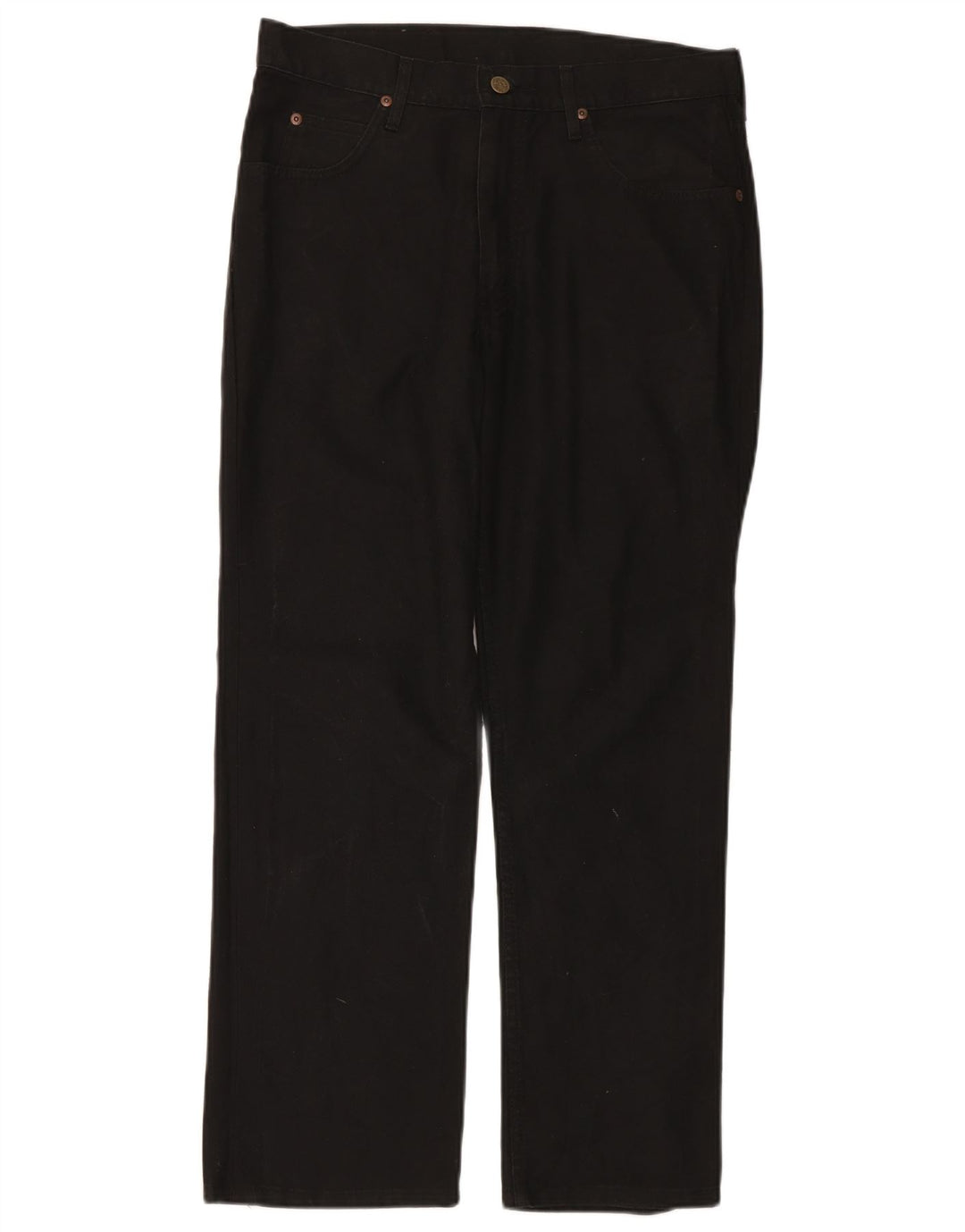 Lee Mens Straight Jeans W33 L28 Algodão Preto
