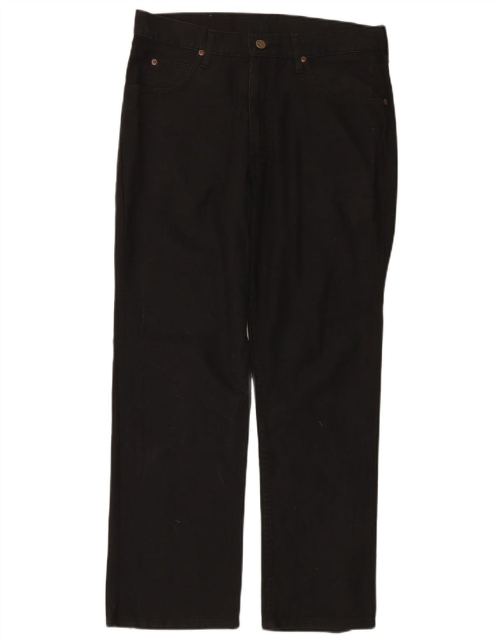 Lee Mens Straight Jeans W33 L28 Algodão Preto