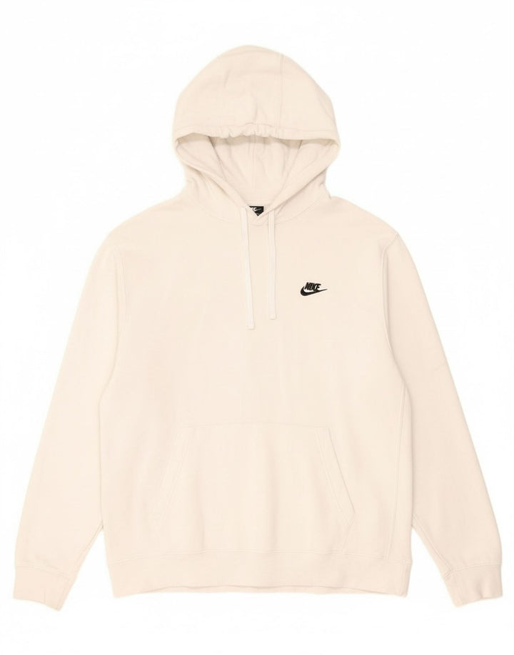NIKE Mens Hoodie Jumper XL Algodão Branco