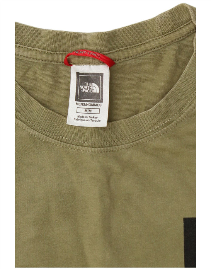 Camiseta masculina THE NORTH FACE Top médio de algodão cáqui