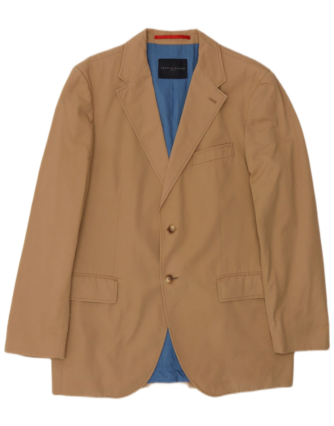 Jaqueta blazer masculina TOMMY HILFIGER com 2 botões EU 52 XL algodão bege