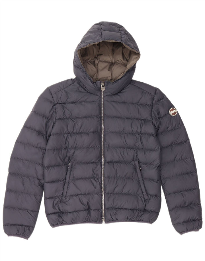 Jaqueta acolchoada com capuz feminino Colmar IT 44 poliéster azul médio