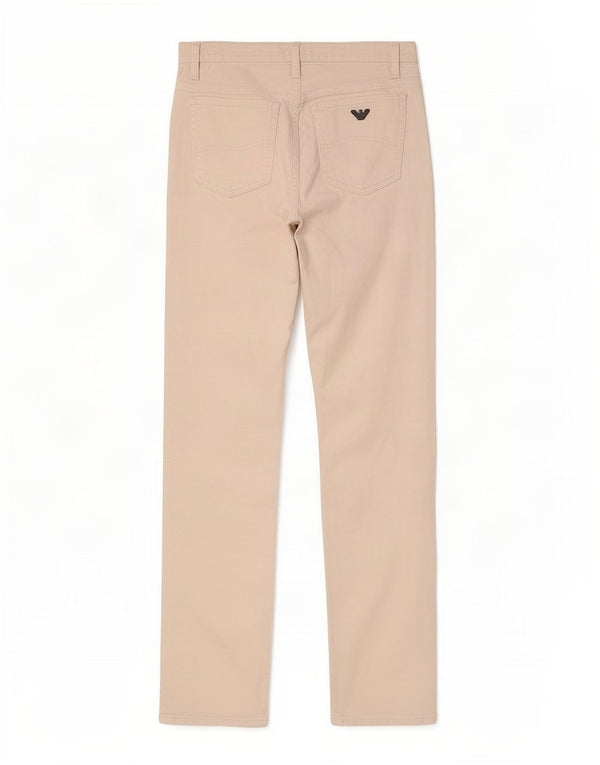 Calça feminina reta casual Armani W29 L32 linho branco
