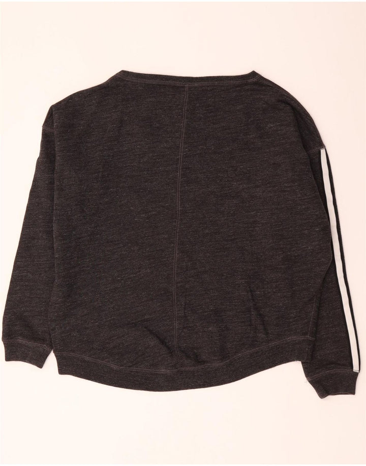 Nike feminino gráfico oversized moletom jumper reino unido 10 pequeno cinza algodão