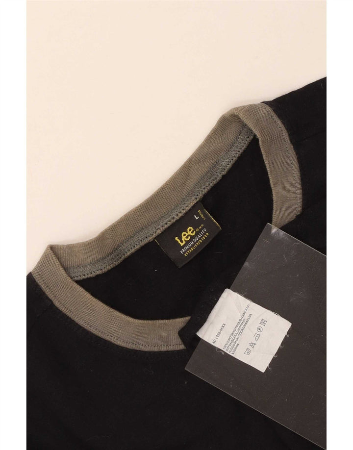 Camiseta masculina Lee grande algodão preto