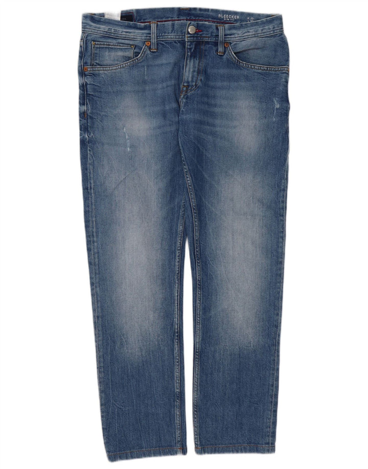 TOMMY HILFIGER Masculino Sleenker Slim Jeans W33 L29 Azul Algodão