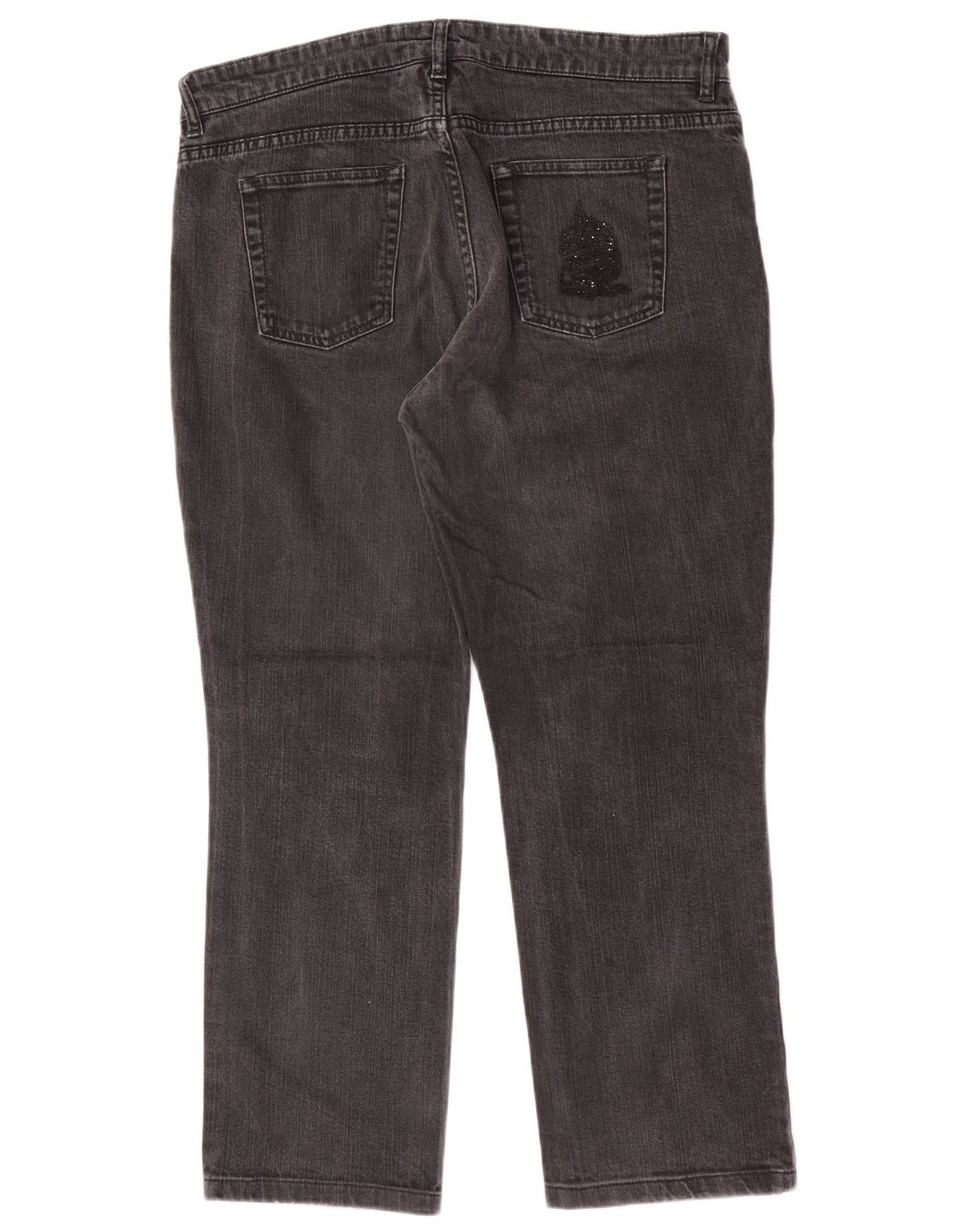 Calça jeans feminina Marina Yachting W33 L26 algodão cinza