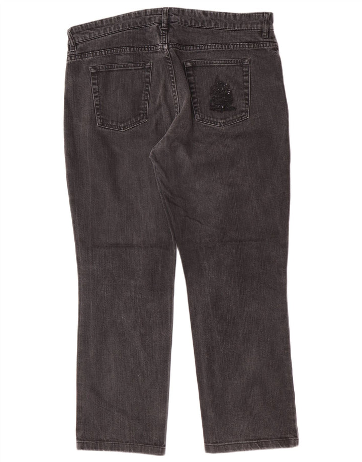 Calça jeans feminina Marina Yachting W33 L26 algodão cinza