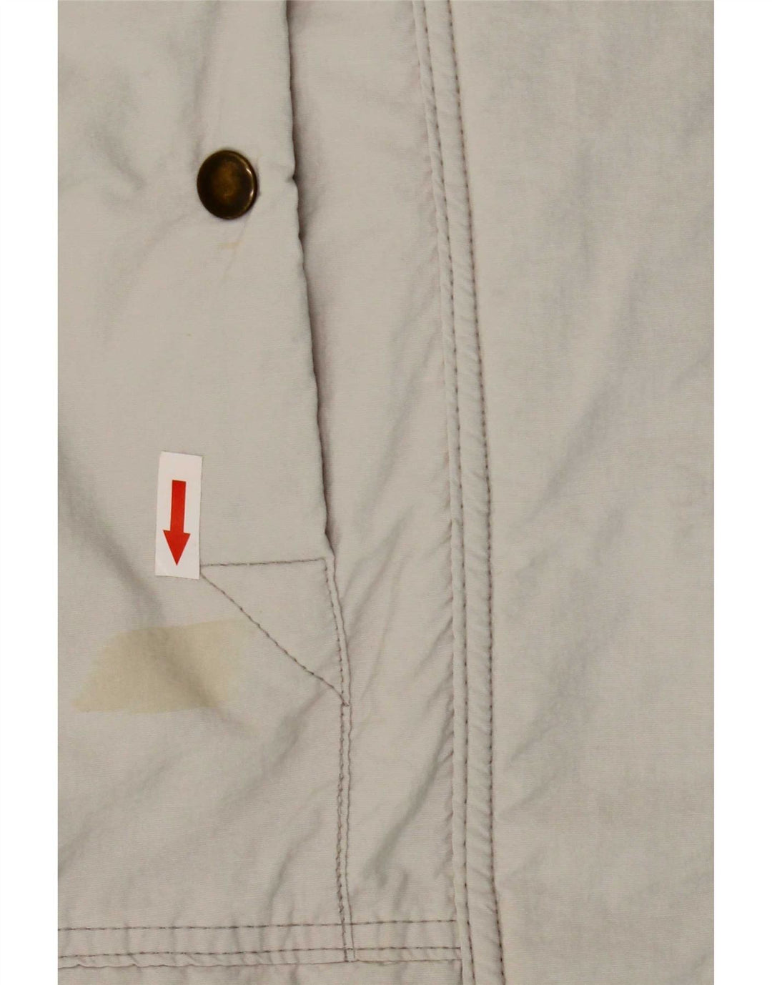 Jaqueta corta-vento feminina vintage UK 18 XL cinza