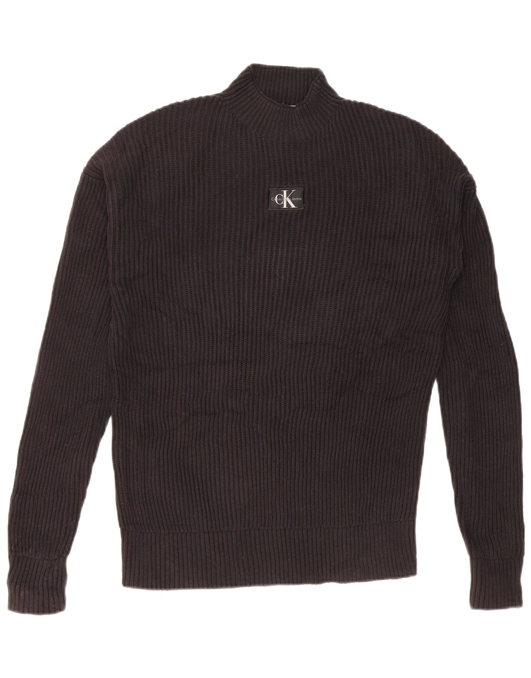 Suéter masculino Calvin Klein Jeans com gola tartaruga grande preto