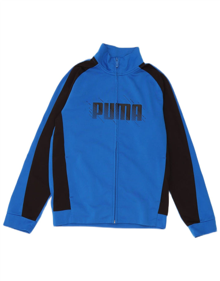 Jaqueta Puma Boys Graphic Tracksuit Top 11-12 Anos Azul Colorblock