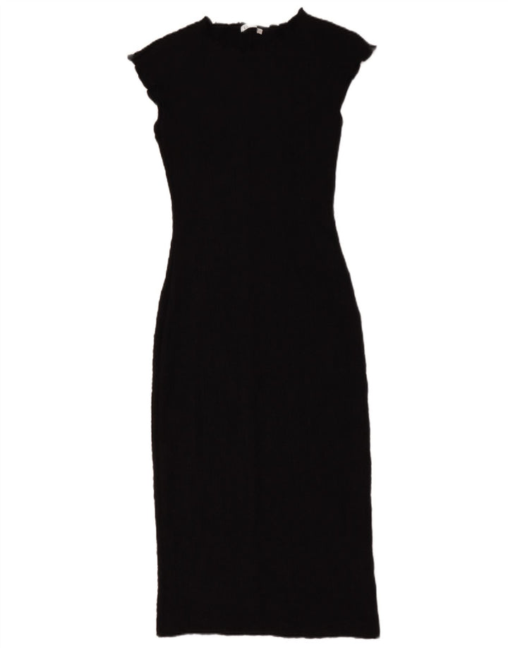 Vestido bainha feminino Zara Reino Unido 8 pequeno preto