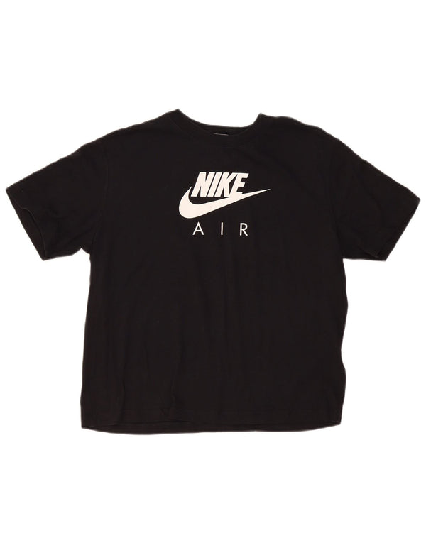 Camiseta Nike Feminina Oversized Graphic Top UK 10 Pequena Algodão Preto