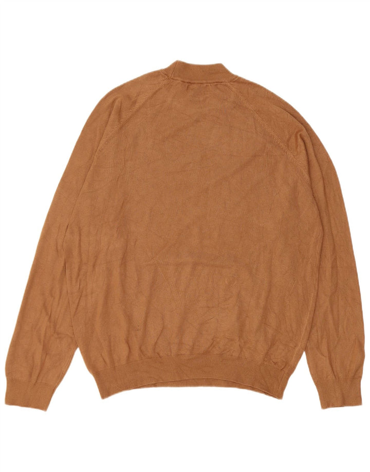 Zara Suéter masculino com gola redonda e bege médio