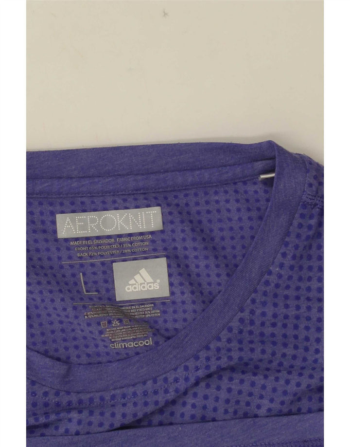 Adidas Mens Climacool Camiseta Top Grande Roxo Poliéster